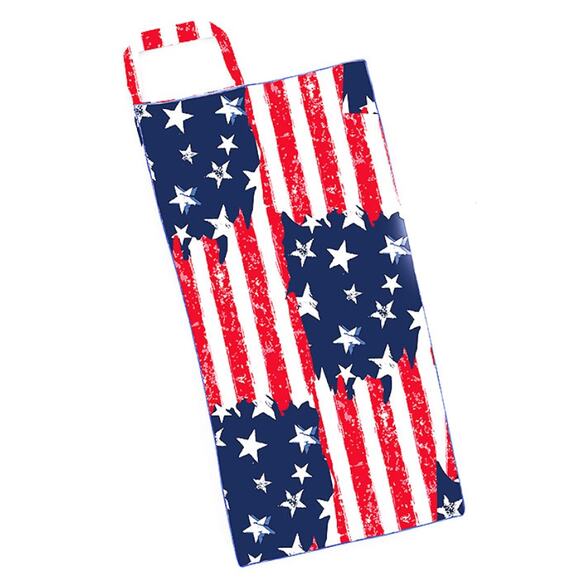 USA American Flag 2-in-1 Beach Towel and Tote Bag Set - Picture 2 of 2